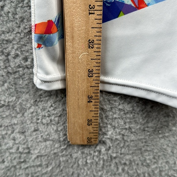 Athleta Kaleidoscope Sonar Capri Leggings White & Multi Colors Size XLT - Picture 5 of 12